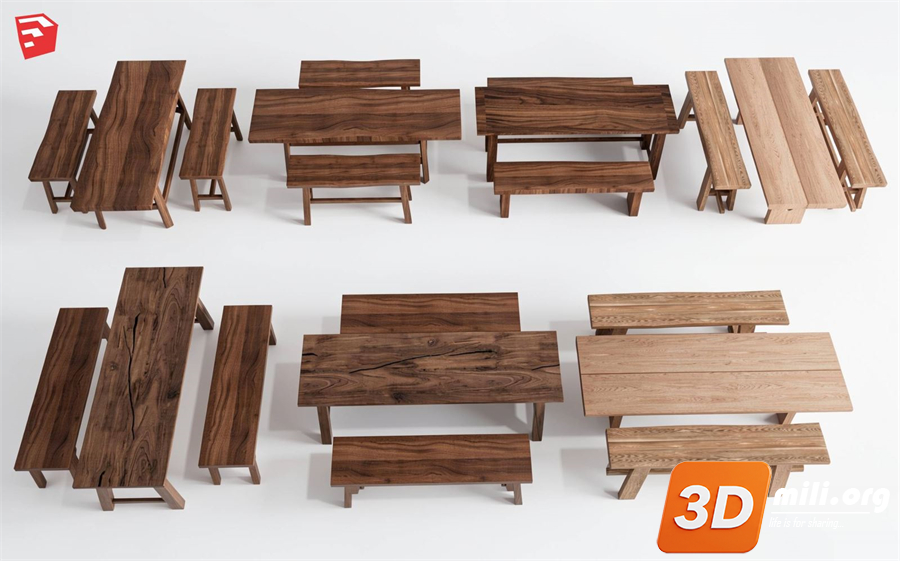 Dining Table Set Skp Files